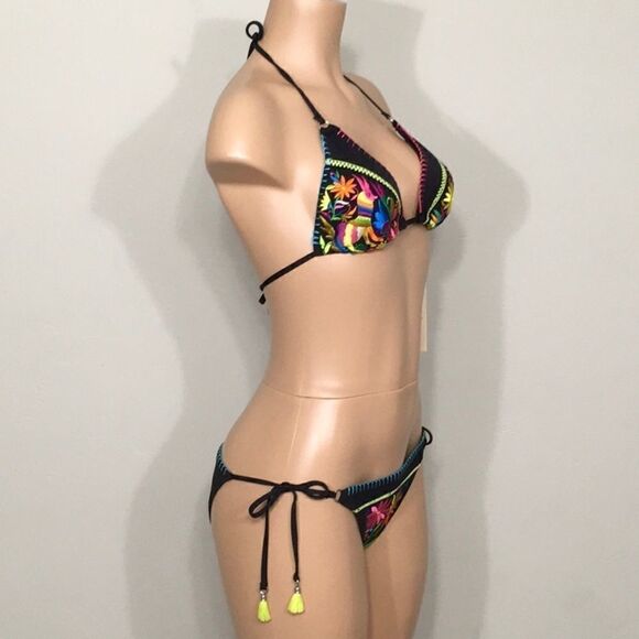 Nanette Lepore fiesta embroidered string bikini. - Picture 10 of 14